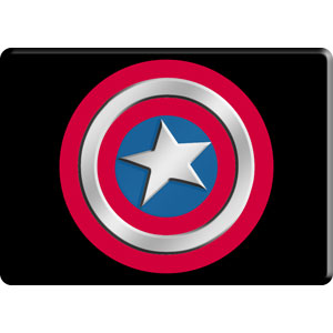 CAPTAIN AMERICA Chrome Shield Metal Magnet - Humper Bumper Emblem Sticker 