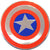 CAPTAIN AMERICA Shield On Silver Metal XL Sticker - Humper Bumper Emblem Sticker 