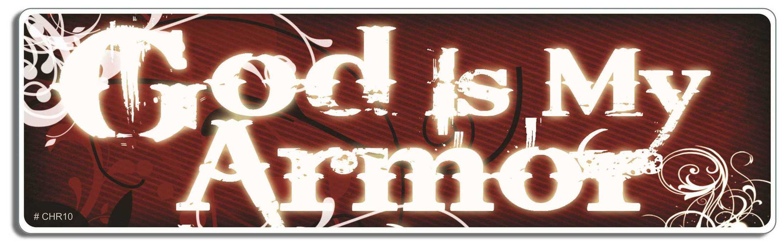 God is my armor - 3" x 10" Bumper Sticker--Car Magnet- -  Bumper Sticker- Bumper Sticker-Christian Bumper Sticker Car Magnet God is my armor-  Decal for carschristian, church, faith, jesus, pray, Religion