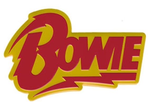 David Bowie Bolt Logo Metal Sticker
