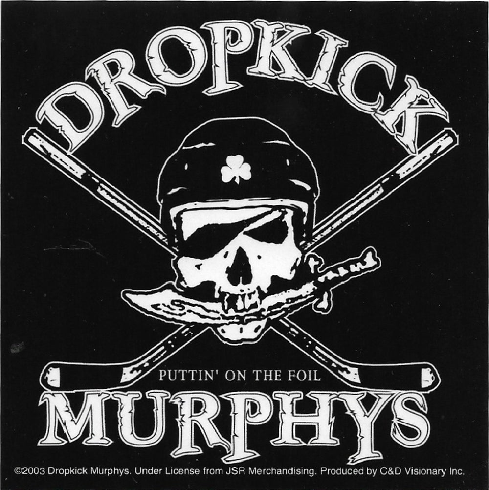 DROPKICK MURPHYS Hockey Skull Sticker - Humper Bumper Sticker 