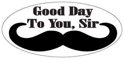 Good day to you Sir -  3" x 6" Bumper Sticker--Car Magnet- -  Decal Bumper Sticker-funny Bumper Sticker Car Magnet Good day to you Sir-  Decal for cars funny, funny quote, funny saying