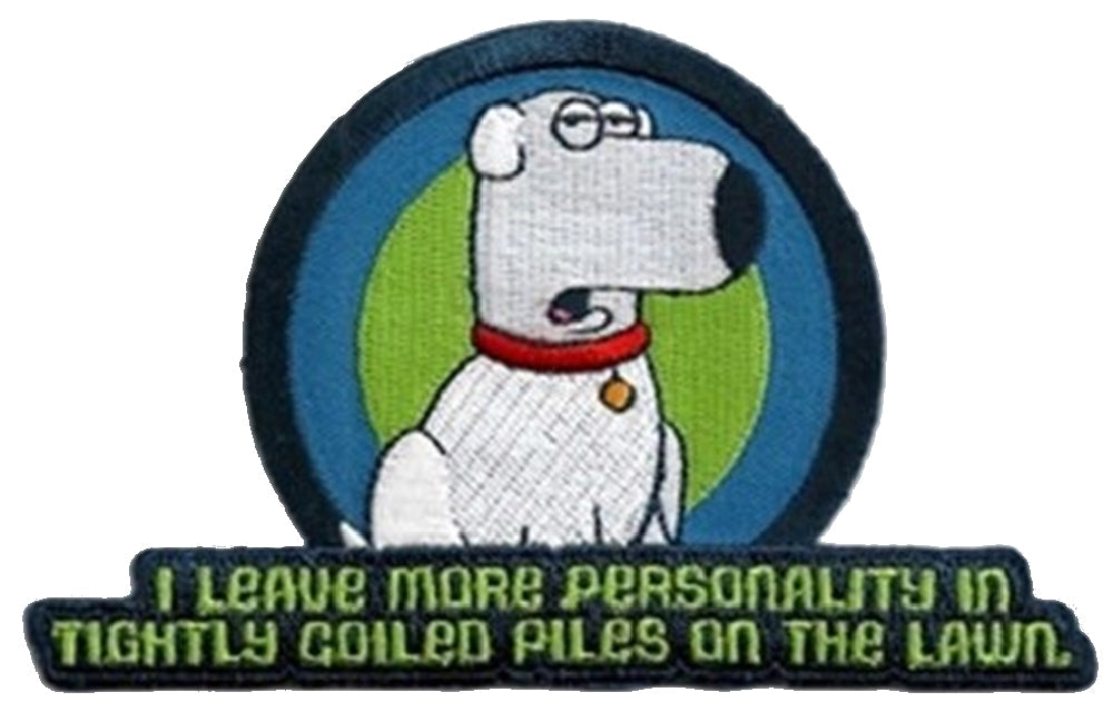 FAMILY GUY Brian Circle Patch - Humper Bumper Patch 