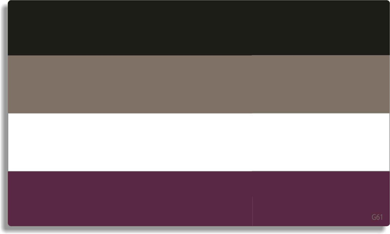 Asexual pride flag - 3" x 5" Bumper Sticker--Car Magnet- -  Decal Bumper Sticker-LGBT Bumper Sticker Car Magnet Asexual pride flag-  Decal for carsGay, lgbt, lgbtq, lgtq+, pride, trans, transgender