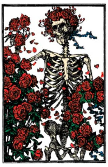 Grateful Dead Skeleton Roses Magnet