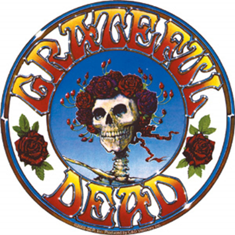 Grateful Dead Skull and Roses Logo Sticker - Humper Bumper Sticker 