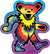 Grateful Dead Tie Dye Bear Sticker - Humper Bumper Sticker 