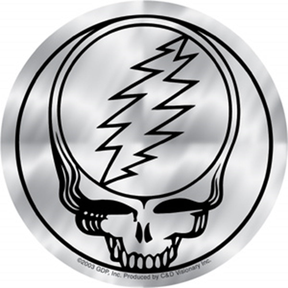 GRATEFUL DEAD Steal Your Face Chrome Sticker - Humper Bumper Sticker 