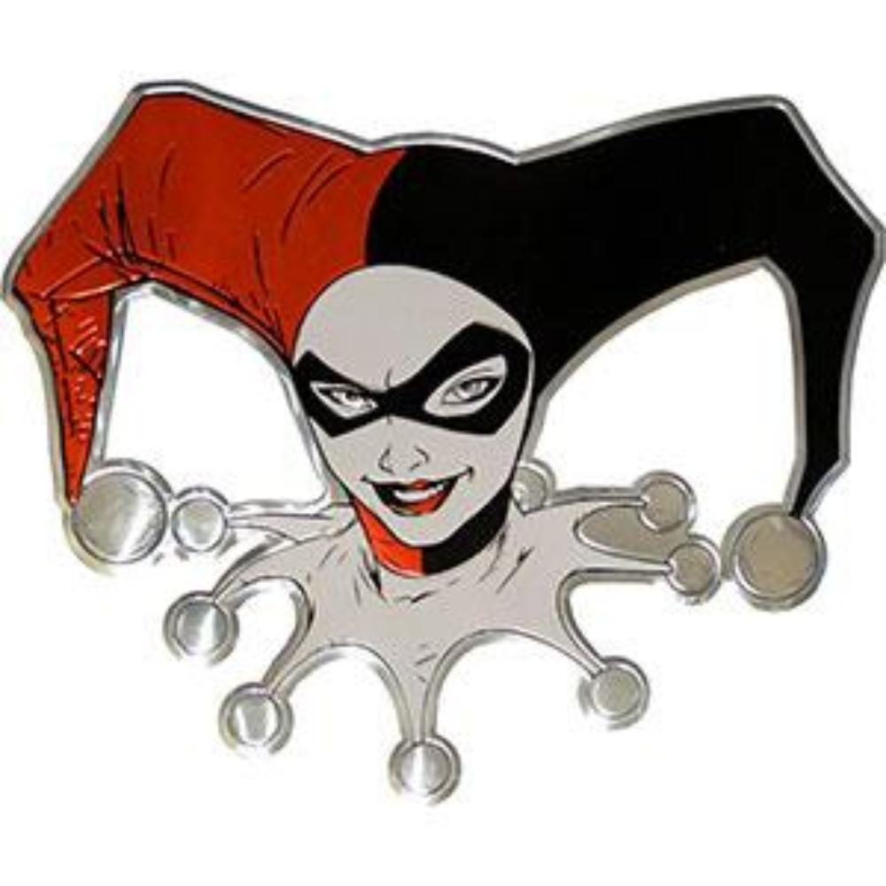 HARLEY QUINN Head Shot Metal Sticker - Humper Bumper Emblem Sticker 