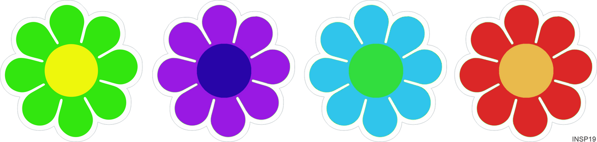 Flower Power Set Of 4 Flower Pedals - Inspirational Bumper Stickers