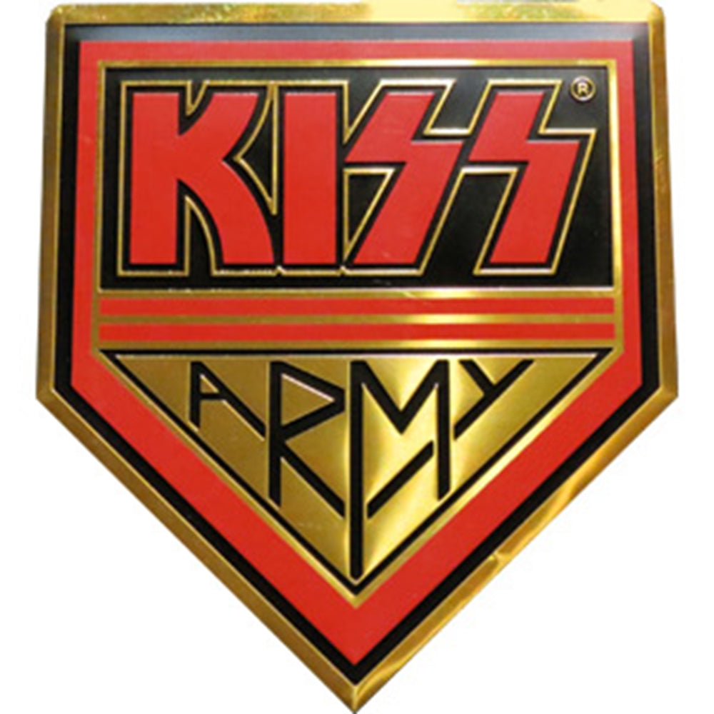 KISS Army Gold Metal Large Sized Sticker - Humper Bumper Patch 