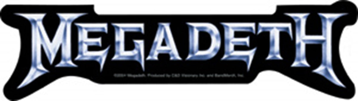 Megadeth Silver Logo Sticker - Humper Bumper Sticker 