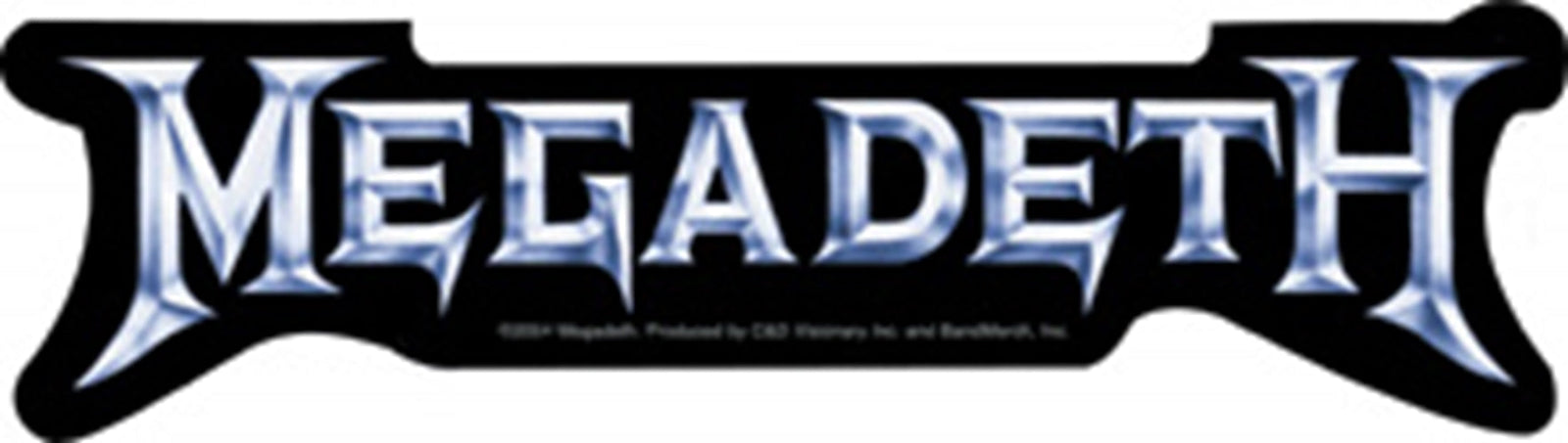 Megadeth Silver Logo Sticker - Humper Bumper Sticker 