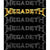 MEGADETH Gold and Ghost Logo on Black Sticker - Humper Bumper Sticker 