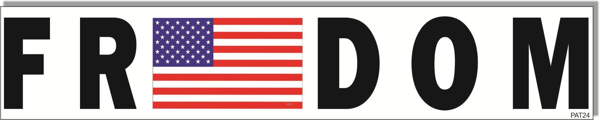 Freedom -  Patriotic Bumper Sticker, Car Magnet