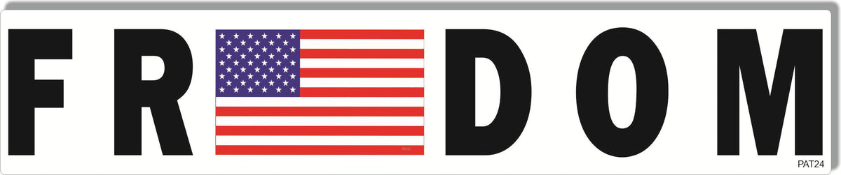 Freedom -  Patriotic Bumper Sticker, Car Magnet