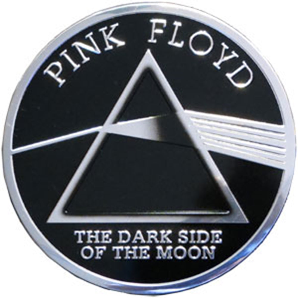PINK FLOYD Dark Side Chrome Metal Large Sized Sticker - Humper Bumper Emblem Sticker 