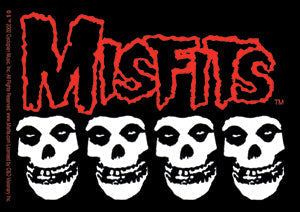 MISFITS 4 Skulls Sticker - Humper Bumper Sticker 