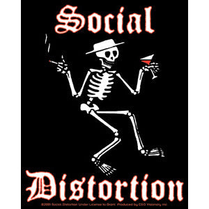 Social Distortion Smoking Skeleton Sticker - Humper Bumper Sticker 