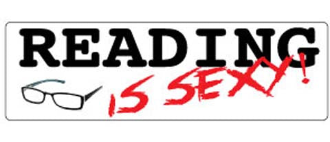 Reading is sexy! - 3" x 10" Bumper Sticker--Car Magnet- -  Decal Bumper Sticker-political Bumper Sticker Car Magnet Reading is sexy!-   Decal for carsBook lover, clever, educational