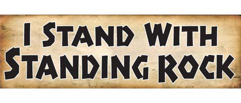 I stand with Standing Rock 3" x 10" Bumper Sticker--Car Magnet- -  Decal Bumper Sticker-political Bumper Sticker Car Magnet I stand with Standing Rock-  Decal for carsconservative, liberal, Political
