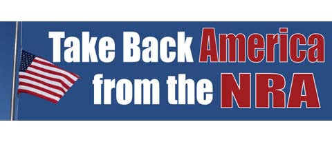 Take back America from the NRA - 3" x 10" Bumper Sticker--Car Magnet- -  Decal Bumper Sticker-political Bumper Sticker Car Magnet Take back America from the NRA-  Decal for carsanti gun, anti nra, assault weapons, ban assault weapons, ban guns, Gun control