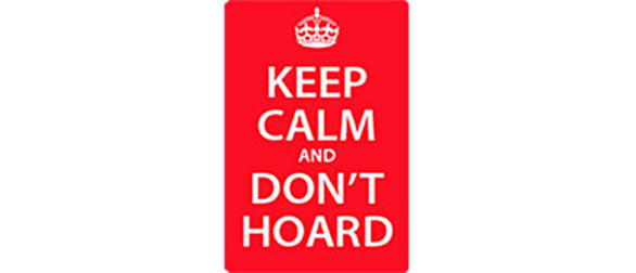 Keep calm and don't hoard. -  3.25" x 5" -  Decal Bumper Sticker-political Bumper Sticker Car Magnet Keep calm and don't hoard.-  Decal for carscorona virus, coronavirus, covid-19, hoarder, horde, horder