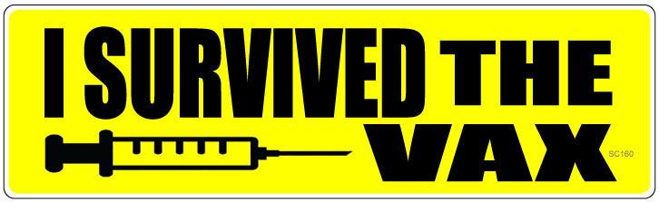 I survived the vax - 3" x 10" -  Decal Bumper Sticker-political Bumper Sticker Car Magnet I survived the vax-  Decal for carsconservative, liberal, Political