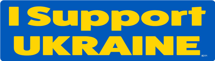 I Support Ukraine - 3" x 10" -  Decal Bumper Sticker-political Bumper Sticker Car Magnet I Support Ukraine-  Decal for carsconservative, liberal, Political