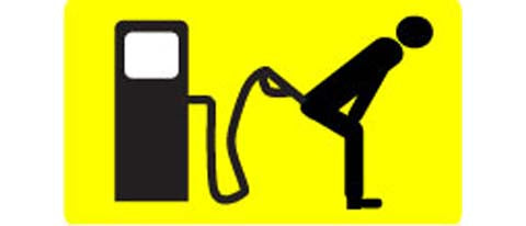 Bend over - 3.5" x 5.5" Bumper Sticker--Car Magnet- -  Decal Bumper Sticker-political Bumper Sticker Car Magnet Bend over-  Decal for carsGas prices