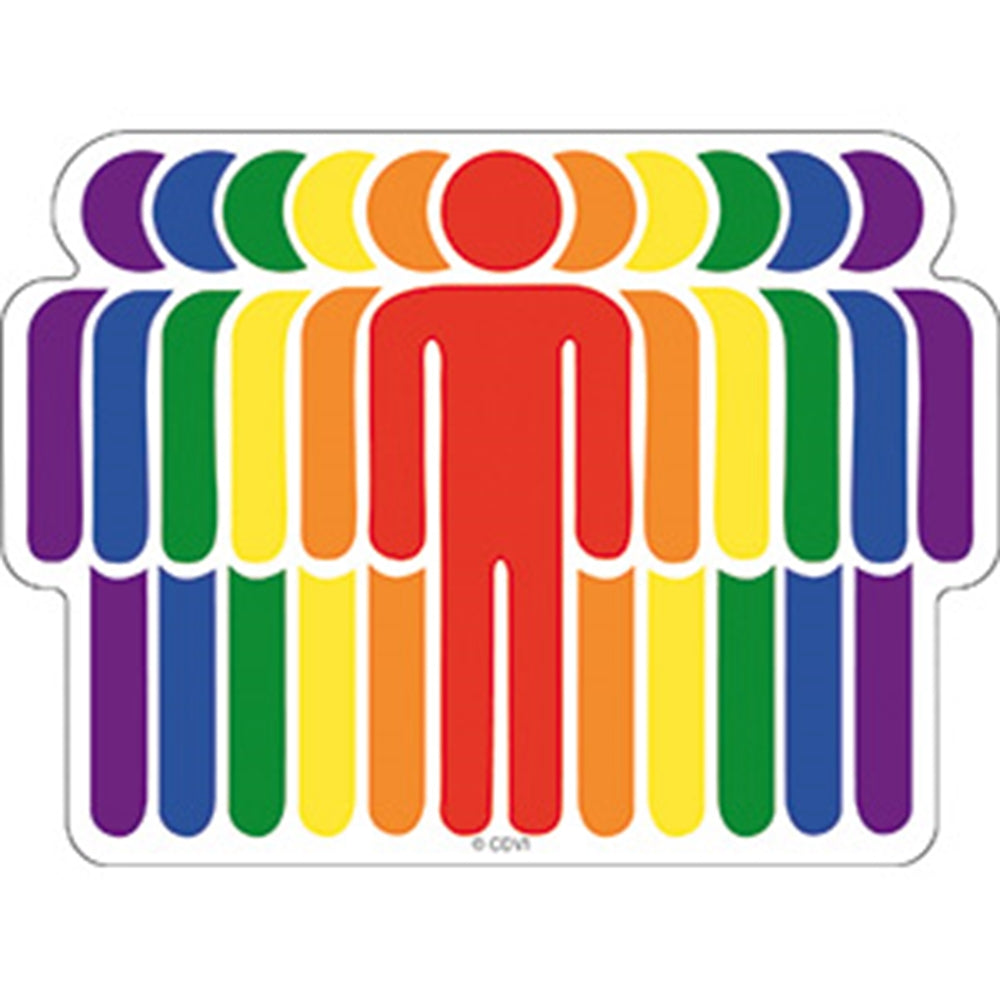 GAY PRIDE RAINBOW PEOPLE Sticker - Humper Bumper Sticker 