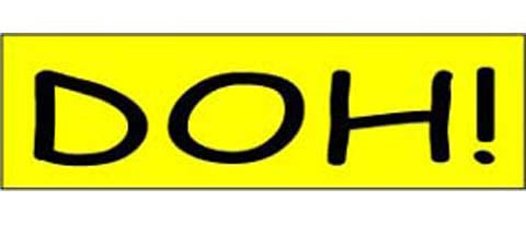 DOH! - 3" x 10" Bumper Sticker--Car Magnet- -  Decal Bumper Sticker-the simpsons homer Bumper Sticker Car Magnet DOH!-  Decal for carssimpsons