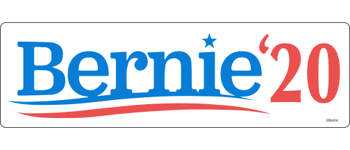 Bernie '20 (White) - 3" x 10" Bumper Sticker--Car Magnet- -  Decal Bumper Sticker-liberal Bumper Sticker Car Magnet Bernie '20 (White)-  Decal for carsanti gop, anti republican, democrat, liberal, Politics