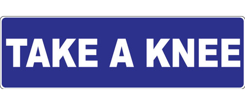 Take A Knee -  3" x 10" Bumper Sticker--Car Magnet- -  Decal Bumper Sticker-liberal Bumper Sticker Car Magnet Take A Knee-     Decal for carsanti gop, anti republican, democrat, liberal, Politics