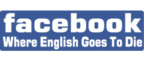 Facebook - Where English goes to die - 3" x 10" Bumper Sticker--Car Magnet- -  Decal Bumper Sticker-funny Bumper Sticker Car Magnet Facebook-Where English goes to-  Decal for carsFacebook