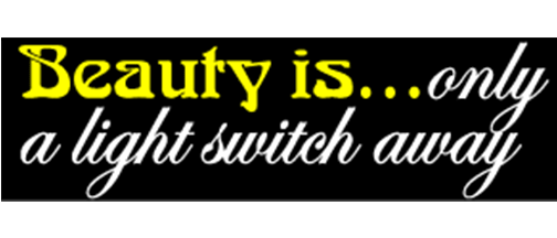 Beauty is only a light switch away - 3" x 10" Bumper Sticker--Car Magnet- -  Decal Bumper Sticker-funny Bumper Sticker Car Magnet Beauty is only a light switch away  Decal for cars funny, funny quote, funny saying