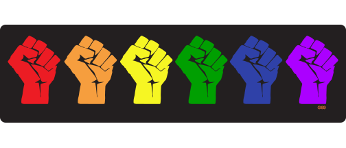 Resist fist - 3" x 10" Bumper Sticker--Car Magnet- -  Decal Bumper Sticker-LGBT Bumper Sticker Car Magnet Resist fist-    Decal for carsresist