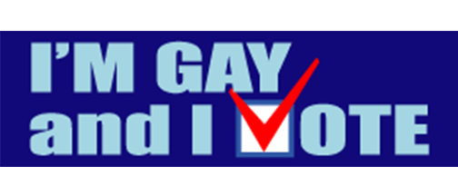 I'm gay, and I vote - 3" x 10" Bumper Sticker--Car Magnet- -  Decal Bumper Sticker-LGBT Bumper Sticker Car Magnet I'm gay, and I vote-   Decal for carsgay, glbtq, lgbtq, pride, rainbow