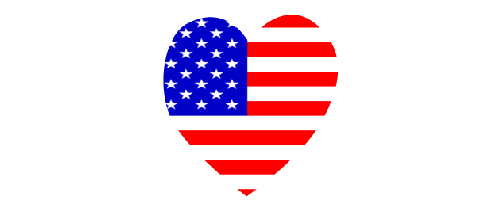 Stars and stripes - heart shaped - 4.25" x 4.25" Bumper Sticker- -  Decal Bumper Sticker-patriotic Bumper Sticker Car Magnet Stars and stripes-heart shaped-  Decal for carspatriot, patriotic, Politics, stars and stripes