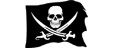 Wholesale Novelty Large Sticker - Pirate Skull And Crossbones